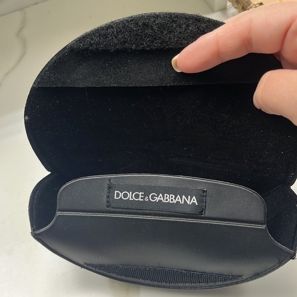 Dolce & Gabbana oversized red sunglasses with crystal DG sides in case - Picture 11 of 11